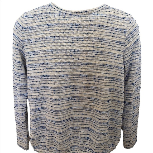 LOFT Light Blue & Cream Sweater Women XS - Picture 3 of 5